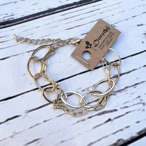 Double Chain Gold Bracelet NWT